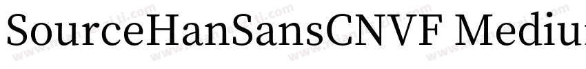 SourceHanSansCNVF Medium字体转换